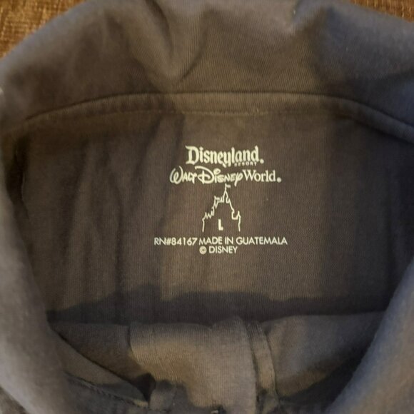 Disneyland Mickey Mouse Graffiti Graphic Polo Shirt Gray Short Sleeve Mens Sz L - Picture 8 of 10